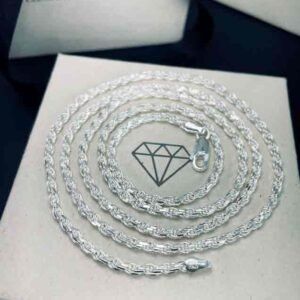 Cadena Plata Tejido Lazo