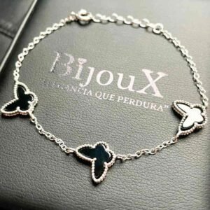 Pulsera en plata tres mariposas