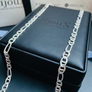 Cadena Plata Tejido Cartier Diamantada 50cm