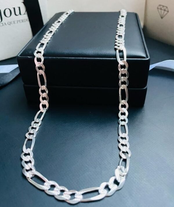 Cadena Plata Tejido Cartier Larga Diamantada - Image 2