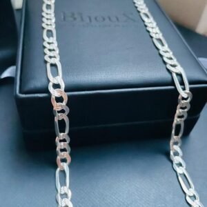 Cadena Plata Tejido Cartier Larga Diamantada