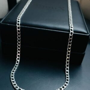 Cadena Plata Tejido Eslabón Cuadrado 50cm