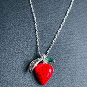 Cadena Plata Dije Fresa