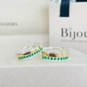 Argollas plata con ORO 18K (PREVENTA DISPONIBLE POR WHATSAPP)