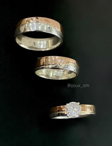 Argollas mitad plata mitad oro rosa 18k (PREVENTA DISPONIBLE POR WHATS APP) - Image 2