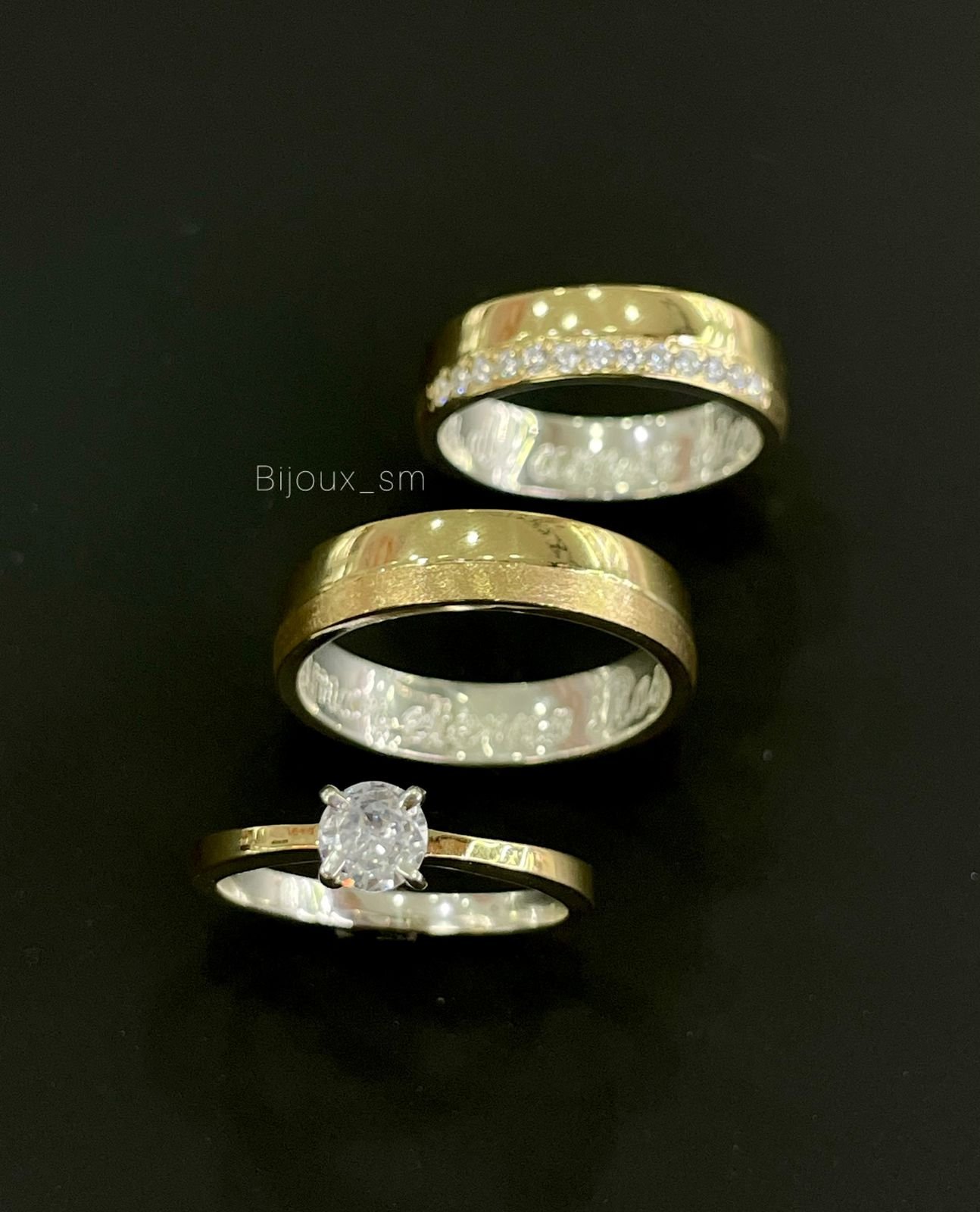 Argollas Total recubiertas oro 18K base plata (PREVENTA DISPONIBLE POR WHATS APP) - Image 2