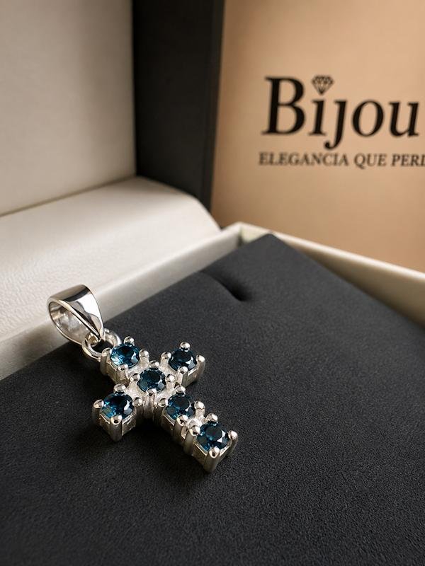 Dije Cruz plata 925 Topacio London Special