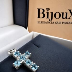 Dije Cruz plata 925 Topacio London Swiss