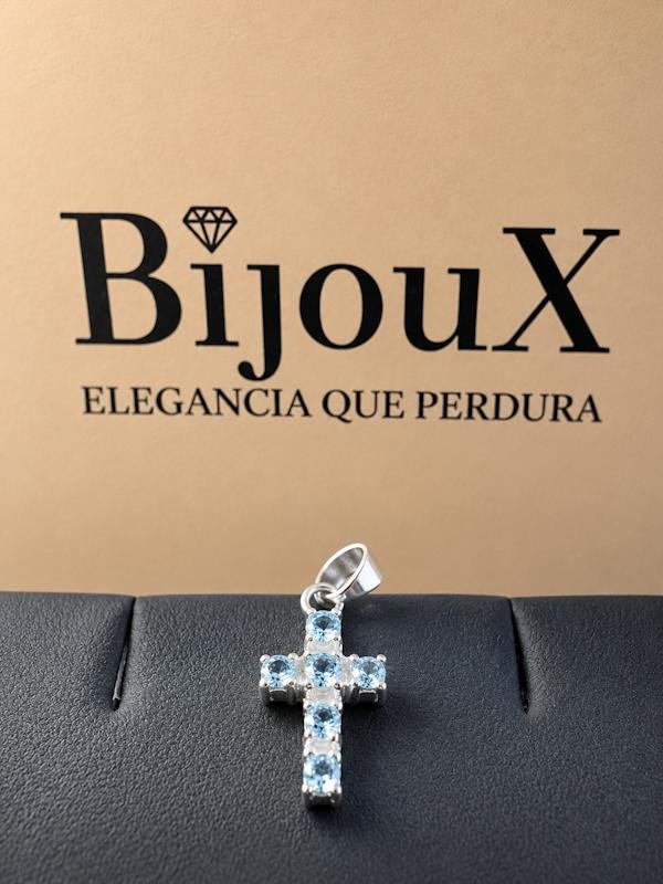Dije Cruz plata 925 Topacio London Swiss - Image 2