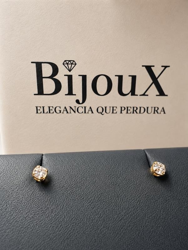 Topo oro 18K rosca diamante blanco 2mm - Image 2
