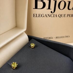 Topo oro 18k rosca peridoto 2,5 y 3mm