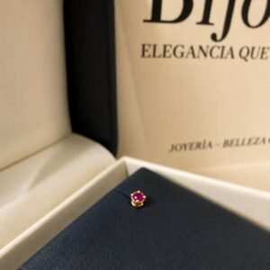 Topo oro 18k rosca Rubí 2mm
