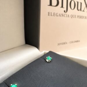 Topo plata mariposa esmeraldas 2mm