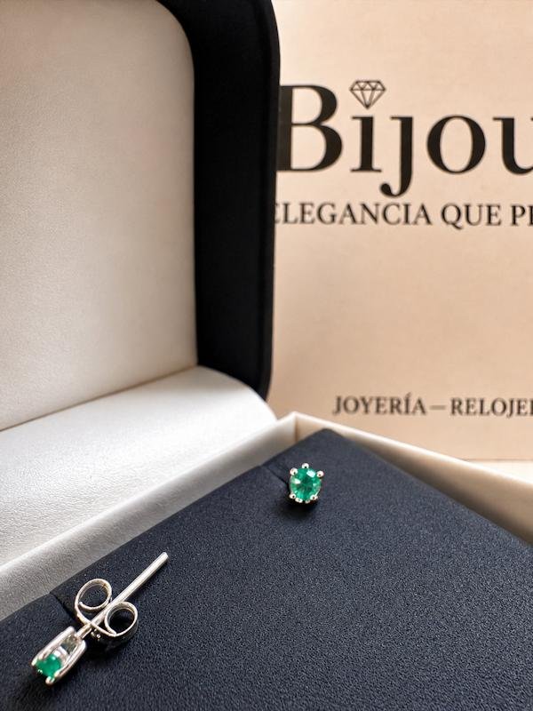Topo plata mariposa esmeraldas 2mm - Image 3