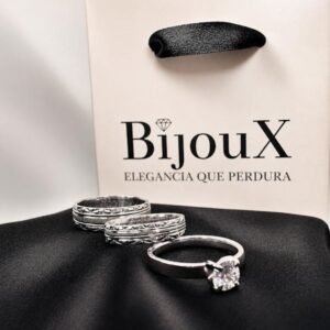 Argollas plata 925 bañadas en oro blanco