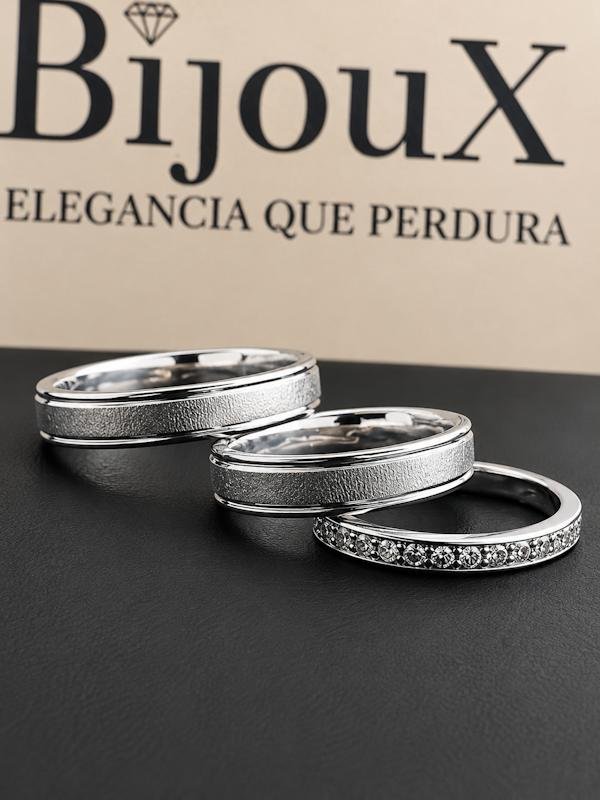 Argollas plata bañadas en oro blanco - Image 2
