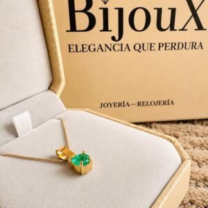 Dije Oro 18K Esmeralda Corazon