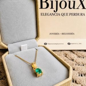 Dije Oro 18K Esmeralda Lagrima